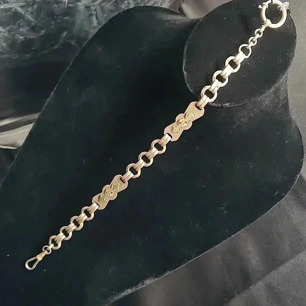 Antique Edwardian Gesetzlich Geschützt German Silver Enamel Men's Watch Fob